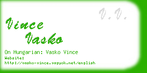 vince vasko business card